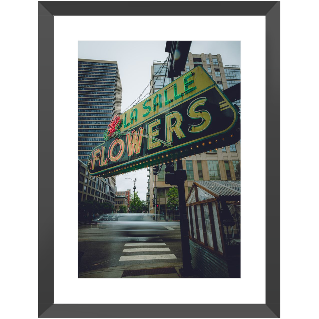 Neon, La Salle Flowers, Chicago photograph by Eric Petersen