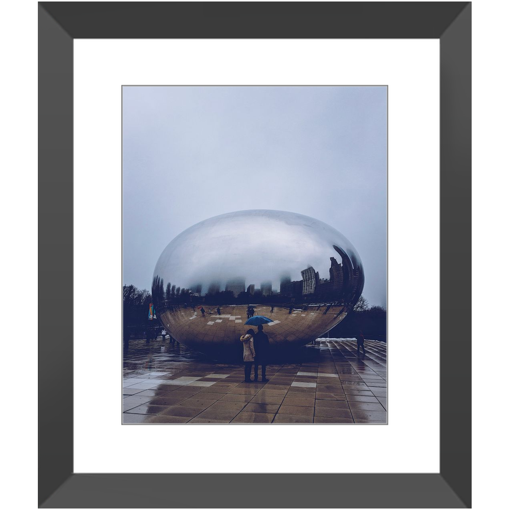 Rainy Reflections, Cloud Gate, Millennium Park, Chicago photograph by Eric Petersen